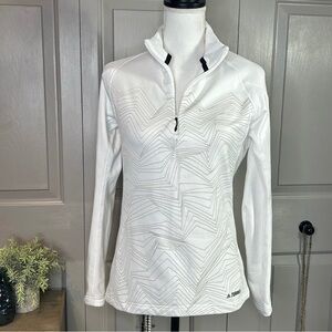 Womens Adidas  Terrex  Fleece Lined 3/4 Zip Pull Over Jacket Size M White
